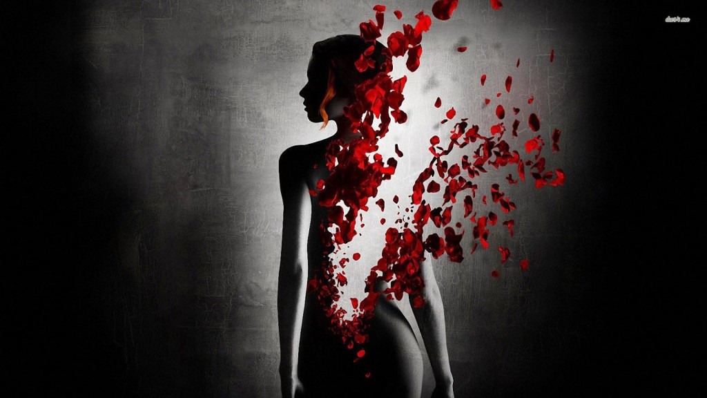 rose-petals-and-woman-silhouette-digital-art-hd-wallpaper-68807